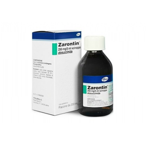 Zarontin 250 mg / 5 mL ( Ethosuximide ) 200 mL syrup